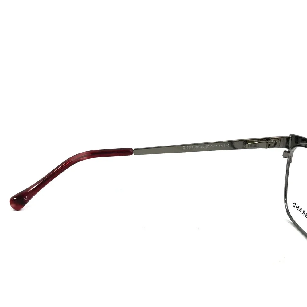 Lucky Brand Eyeglasses Frames D108 BURGUNDY Red Silver Cat Eye 52-17-140